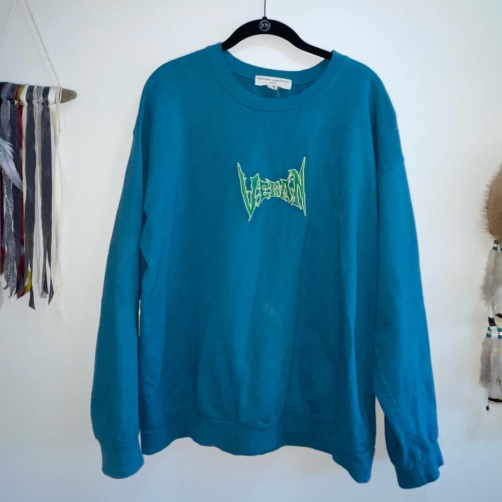 UO “VEGAN” embroidered crewneck